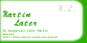 martin later business card